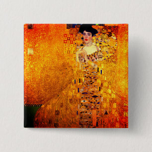 Gustav Klimt Portrait of Adele Bloch Bauer 15 Cm Square Badge