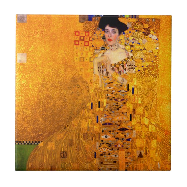Gustav Klimt Portrait of Adele Bloch Bauer Ceramic Tile (Front)