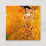 Gustav Klimt Portrait of Adele Bloch Bauer Enclosure Card<br><div class="desc">Enclosure Cards featuring Gustav Klimt’s oil painting Portrait of Adele Bloch Bauer I (1907). A beautiful woman wears a golden and geometric dress in front of a gold background. A great gift for fans of Art Nouveau and Austrian art.</div>