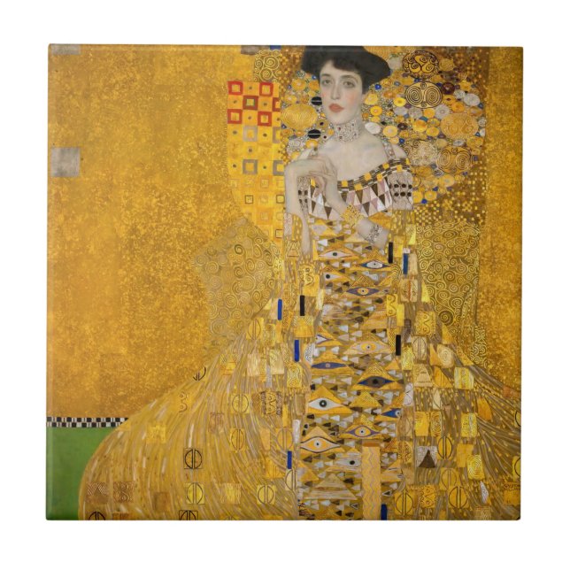 Gustav Klimt - Portrait of Adele Bloch-Bauer I Ceramic Tile (Front)