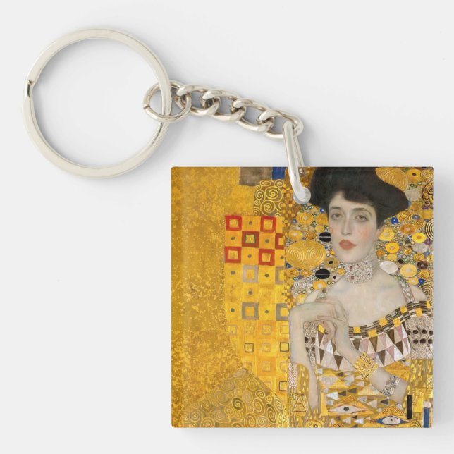 Gustav Klimt - Portrait of Adele Bloch-Bauer I Key Ring (Front)