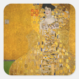 Gustav Klimt - Portrait of Adele Bloch-Bauer I Square Sticker