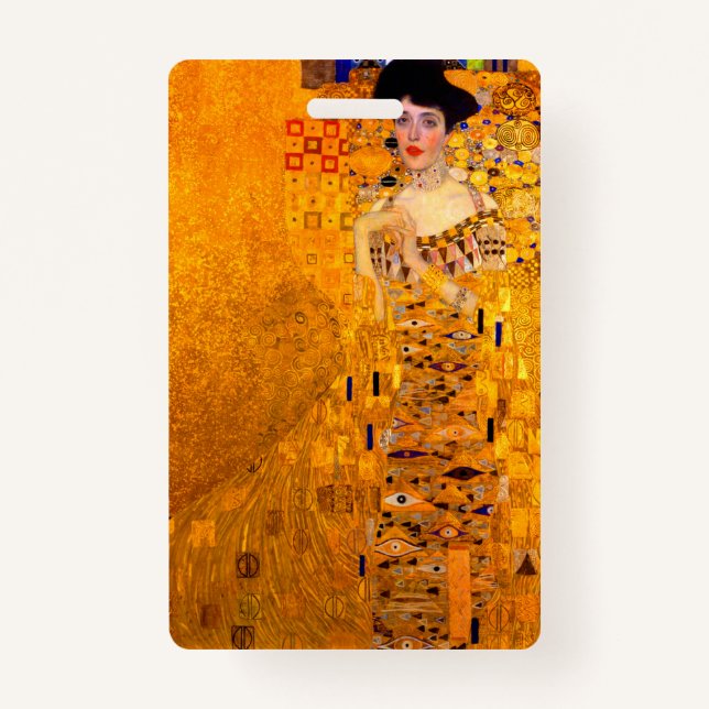Gustav Klimt Portrait of Adele Bloch Bauer ID Badge (Front)
