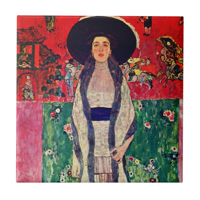Gustav Klimt Portrait of Adele Bloch-Bauer II Ceramic Tile (Front)