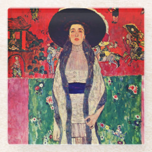 Gustav Klimt Portrait of Adele Bloch-Bauer II Glass Coaster