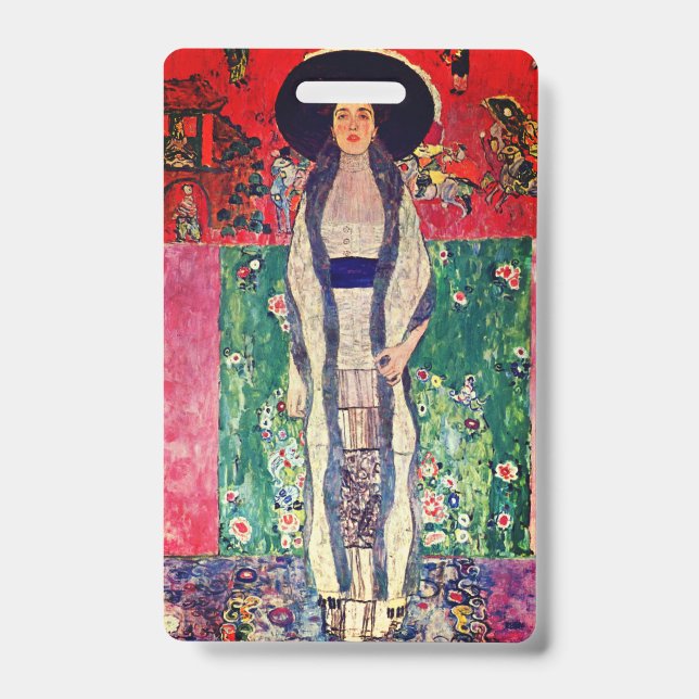 Gustav Klimt Portrait of Adele Bloch-Bauer II ID Badge (Front)