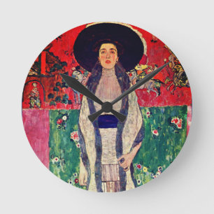 Gustav Klimt Portrait of Adele Bloch-Bauer II Round Clock