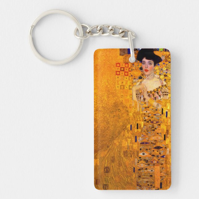 Gustav Klimt Portrait of Adele Bloch Bauer Key Ring (Front)