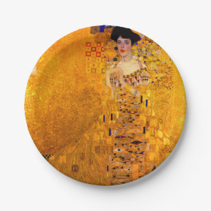 Gustav Klimt Portrait of Adele Bloch Bauer Paper Plate