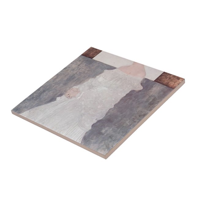 Gustav Klimt- Portrait of Margaret Wittgenstein Ceramic Tile (Side)