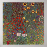 Gustav Klimt Poster ~ The Flower Garden<br><div class="desc">An Austrian symbolist painter,  1862 - 1918 featuring a display of wildflowers.</div>