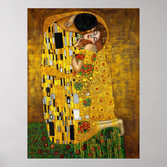 Gustav Klimt Poster - the Kiss (Front)
