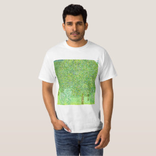 Gustav Klimt, rose bushes under the trees T-Shirt