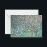 Gustav Klimt - Rosebushes under the Trees Card<br><div class="desc">Rosebushes under the Trees / Roses under the Trees by Gustav Klimt in 1905</div>