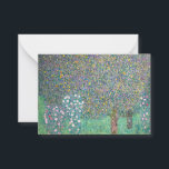 Gustav Klimt - Rosebushes under the Trees Card<br><div class="desc">Rosebushes under the Trees / Roses under the Trees by Gustav Klimt in 1905</div>