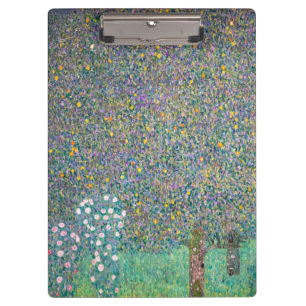 Gustav Klimt - Rosebushes under the Trees Clipboard