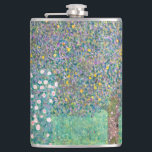 Gustav Klimt - Rosebushes under the Trees Hip Flask<br><div class="desc">Rosebushes under the Trees / Roses under the Trees by Gustav Klimt in 1905</div>