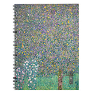 Gustav Klimt - Rosebushes under the Trees Notebook