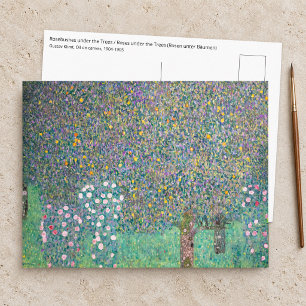 Gustav Klimt - Rosebushes under the Trees Postcard