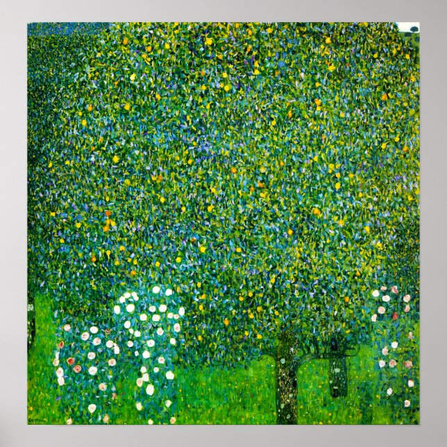 Gustav Klimt Roses Under The Pear Tree Poster (Front)