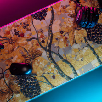 gustav klimt Rustic Pinecone Holiday Winter Bathro Desk Mat