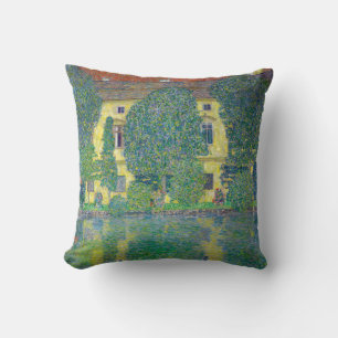 Gustav Klimt - Schloss Kammer am Attersee III Cushion