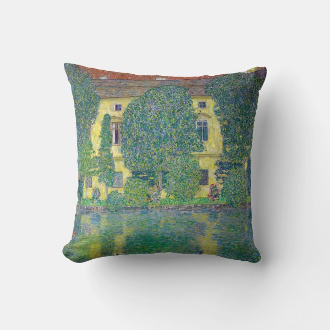Gustav Klimt - Schloss Kammer am Attersee III Cushion (Front)