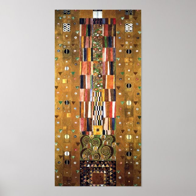 Gustav Klimt Stoclet Frieze Dekor Poster (Front)