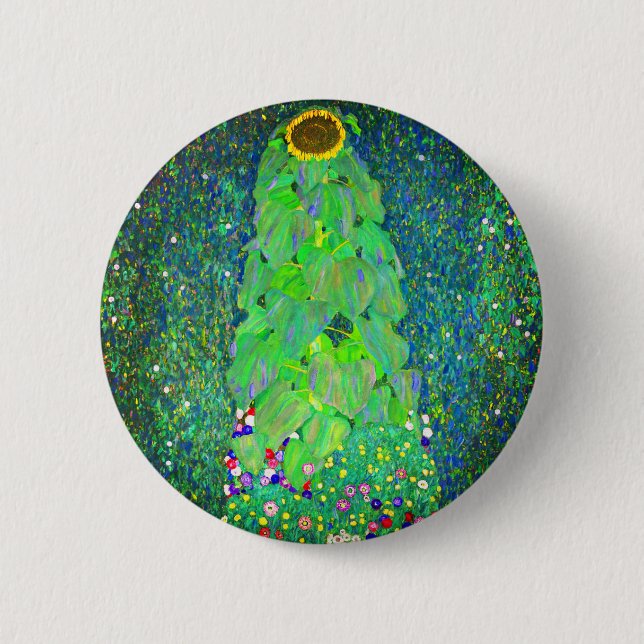 Gustav Klimt Sunflower 6 Cm Round Badge (Front)