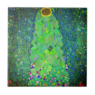 Gustav Klimt Sunflower Ceramic Tile