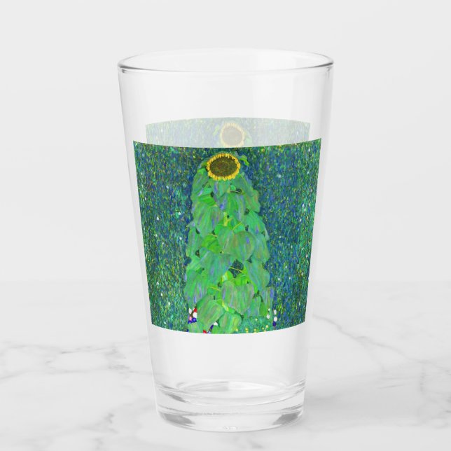 Gustav Klimt Sunflower Glass (Front)