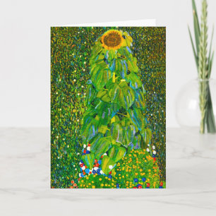 Gustav Klimt Sunflower Greeting Card