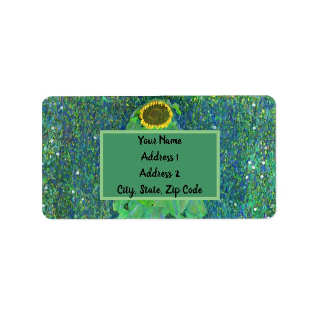 Gustav Klimt Sunflower Label (Front)