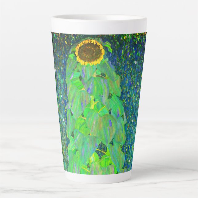 Gustav Klimt Sunflower Latte Mug (Front)