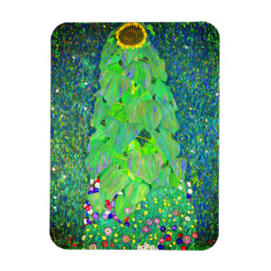 Gustav Klimt Sunflower Magnet