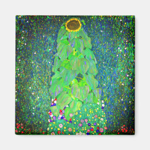 Gustav Klimt Sunflower Magnet
