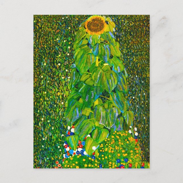 Gustav Klimt Sunflower Postcard (Front)