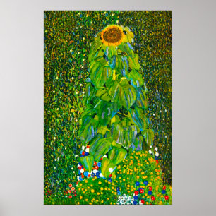 Gustav Klimt Sunflower Poster
