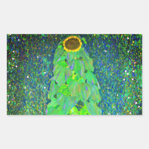 Gustav Klimt Sunflower Rectangular Sticker
