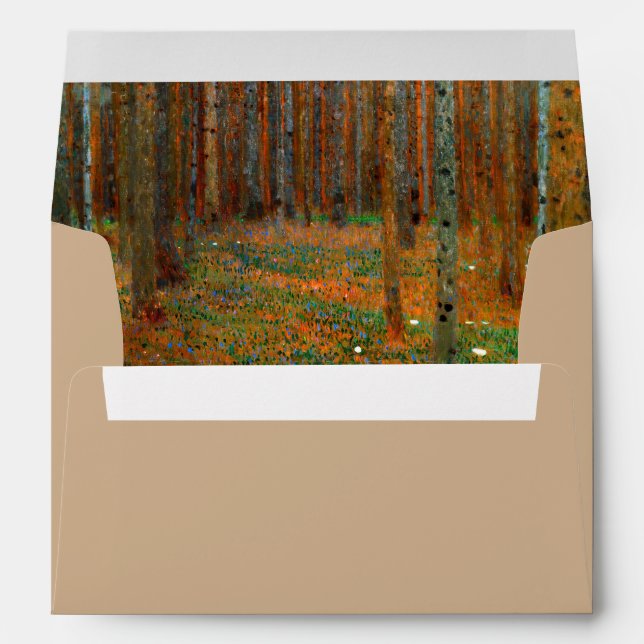 Gustav Klimt - Tannenwald Pine Forest Envelope (Back (Bottom))