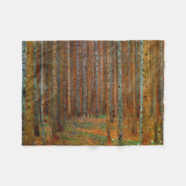 Gustav Klimt - Tannenwald Pine Forest  Fleece Blanket (Front (Horizontal))