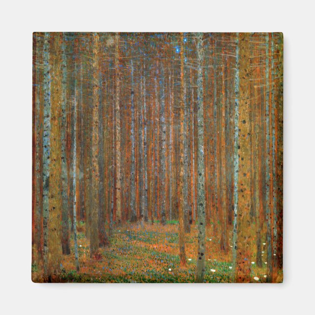 Gustav Klimt - Tannenwald Pine Forest Magnet (Front)