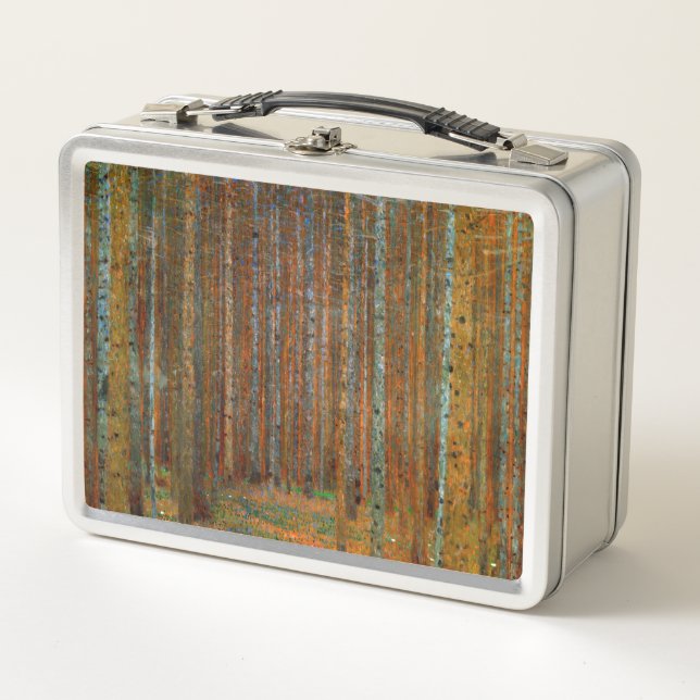 Gustav Klimt - Tannenwald Pine Forest Metal Lunch Box (Front)