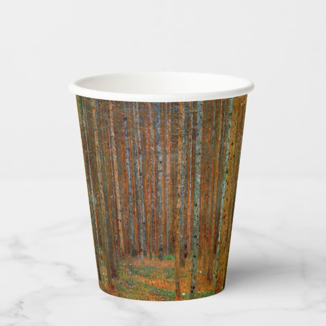 Gustav Klimt - Tannenwald Pine Forest Paper Cups (Front)