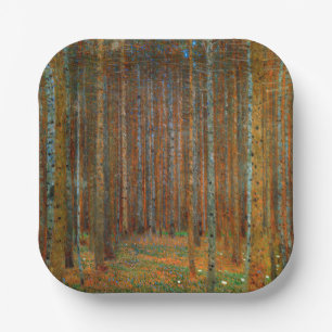 Gustav Klimt - Tannenwald Pine Forest Paper Plate