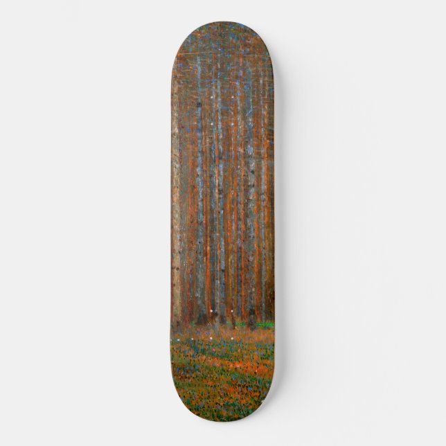 Gustav Klimt - Tannenwald Pine Forest Skateboard (Front)