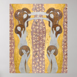 Gustav Klimt - The Arts detail of Beethoven Frieze Poster