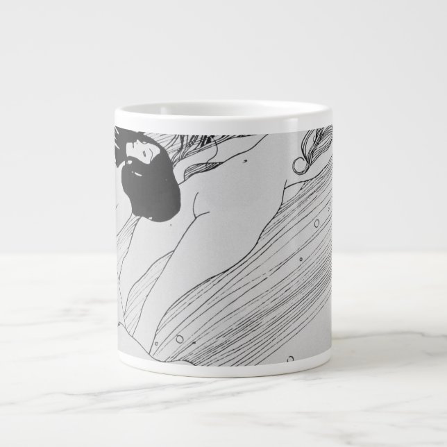 Gustav Klimt - The Blood Of Fish Large Coffee Mug (Front)