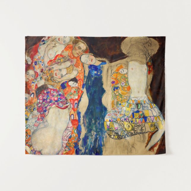 Gustav Klimt - The Bride (unfinished) Tapestry (Front (Horizontal))
