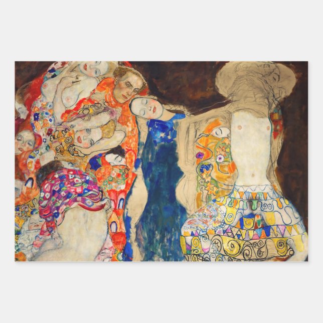 Gustav Klimt - The Bride (unfinished) Wrapping Paper Sheet (Front)